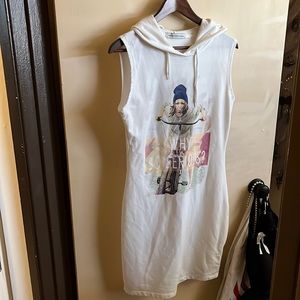 Why So Serious hoodie sleeveless dress cream Last of Us Joker skater